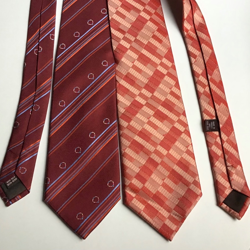 Lancel Paris 2 all silk Ties Made in France 🇫🇷